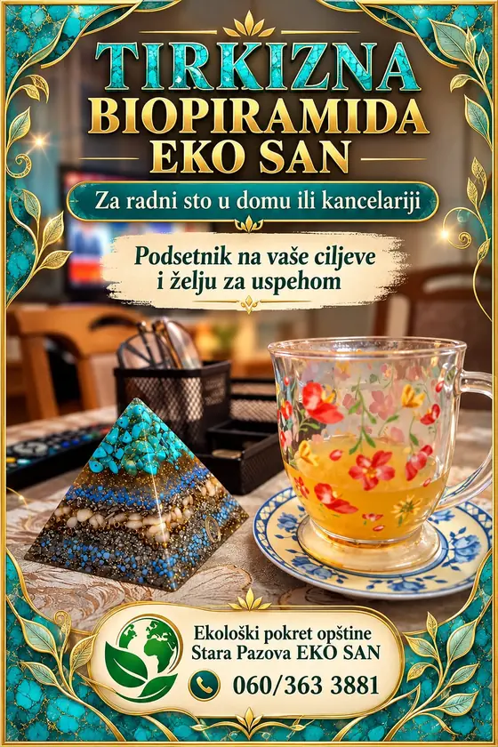 Tirkizna Biopiramida EKO SAN za radni sto