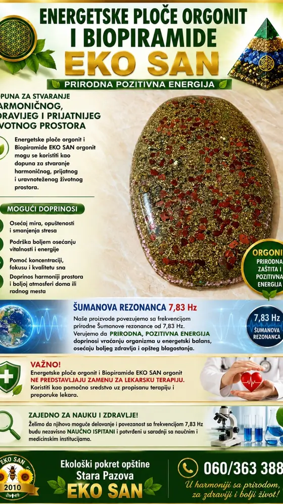 Energetske ploče orgonit i Biopiramide EKO SAN