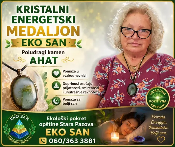 Kristalni energetski medaljon — ahat