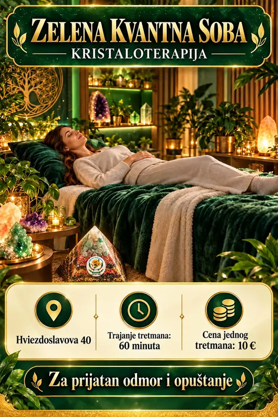Zelena kvantna soba — kristaloterapija