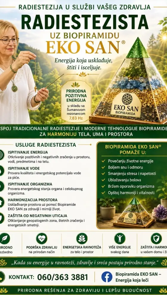Radiestezija uz Biopiramidu EKO SAN