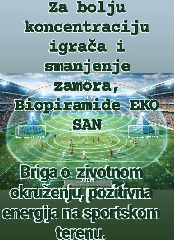 Biopiramide EKO SAN na sportskom terenu