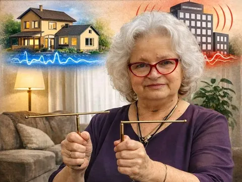 Mirjana Domonji sa radiestezijskim „L“ antenama u rukama